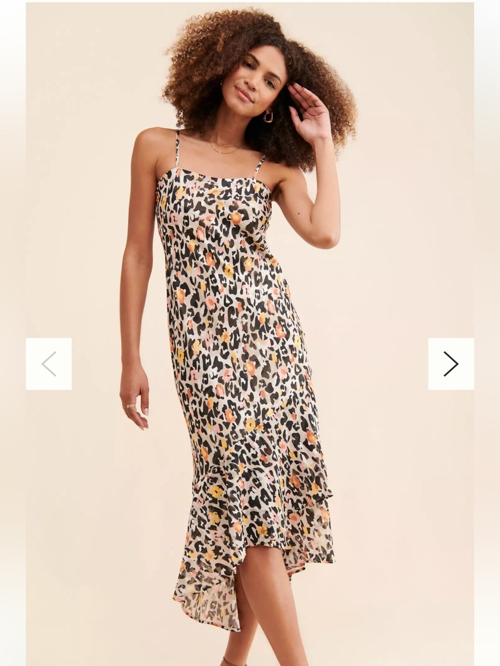 Hutch by Free People Animal Print Midi Dress